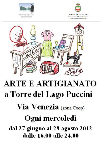 “ARTE E ARTIGIANATO”, BANCHETTI IN VISTA A TORRE DEL LAGO PER TUTTA L’ESTATE