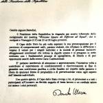 Lettera Capo dello Stato
