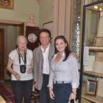 Simonetta Puccini accoglie al Museo Puccini Massimo Ranieri e Maria AgrestaJPG