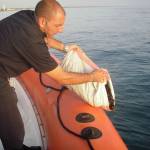 il prodotto sequestrato viene rigettato in mare