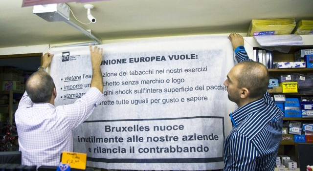 NUOVA DIRETTIVA EUROPEA SULLE SIGARETTE, LA PROTESTA DEI TABACCAI