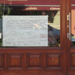 cartello protesta Frati (foto VT)
