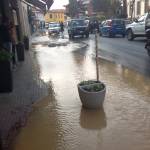 tubatura Gaia, allagamento, via roma, via sarzanese (foto VT)