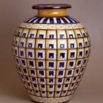 Gio Ponti Vaso Prospectica 1925 maiolica policroma Museo Richard GinoriDoccia