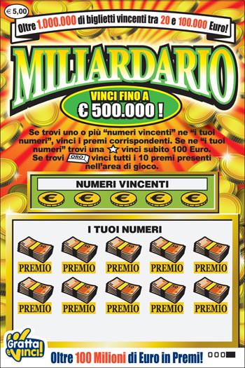 VINTI A VIAREGGIO 10MILA EURO CON IL GRATTA E VINCI “IL MILIARDARIO”