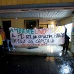 striscione manifestazione pd