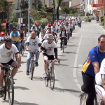 pedalata ciclisti (funerale Mauro Talini) (foto Marco Pomella)