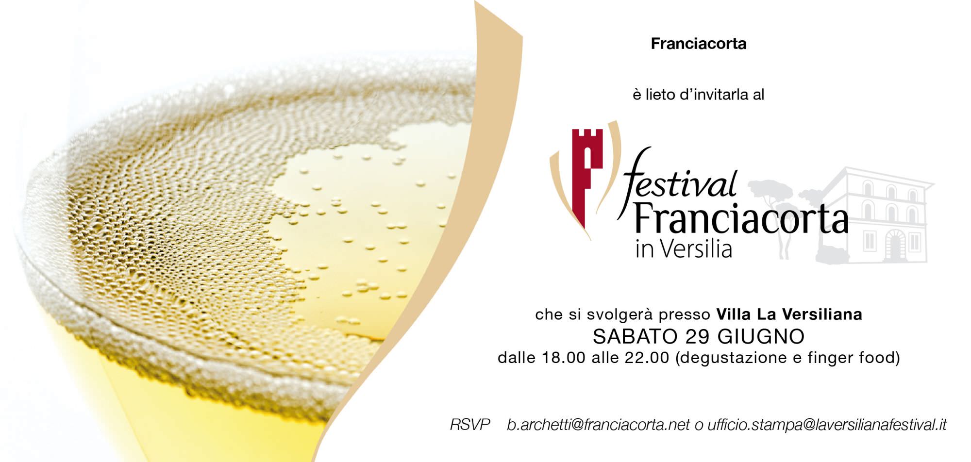 IL FESTIVAL FRANCIACORTA SBARCA ALLA VERSILIANA