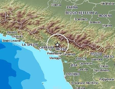 TERREMOTO, NUOVA SCOSSA SULLE ALPI APUANE