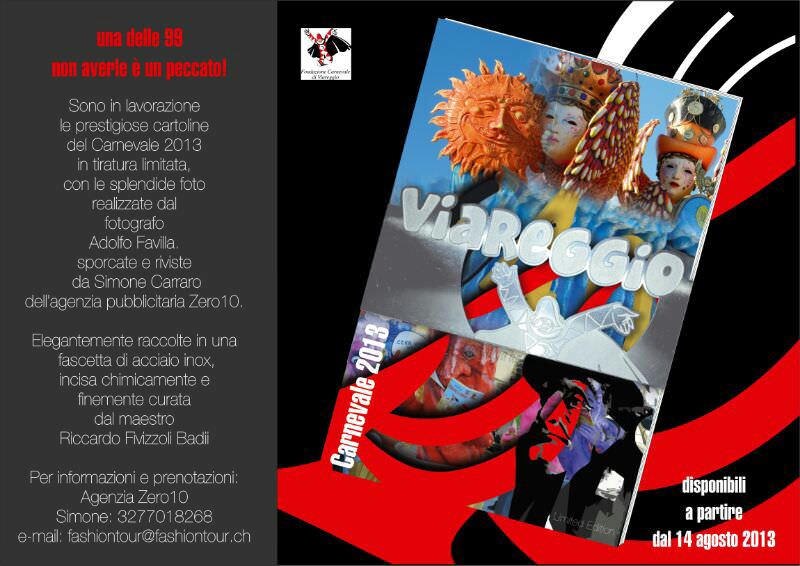 Speciali cartoline d’autore per il Carnevale di Viareggio, i carri 2013 negli scatti di Adolfo Favilla