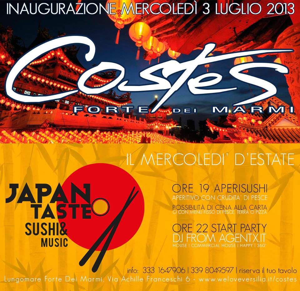 “JAPAN TASTE”, AL COSTES GLI APERITIVI A BASE DI SUSHI