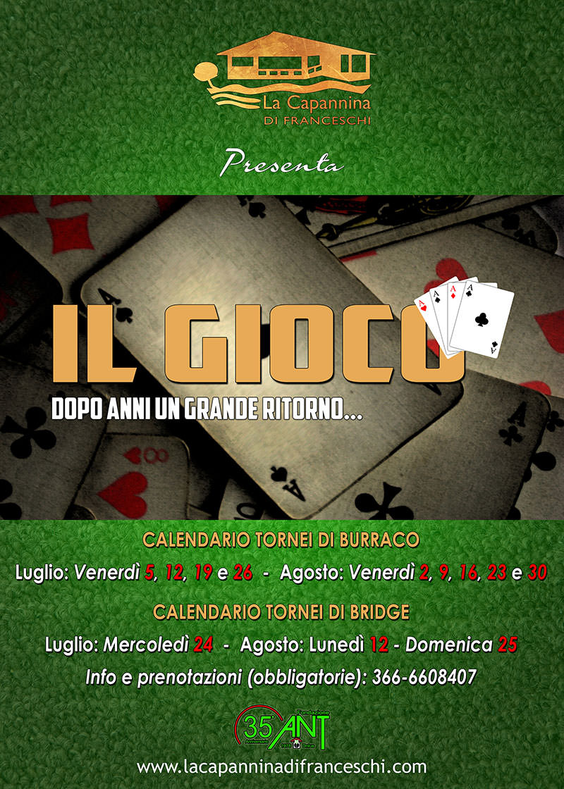 IN CAPANNINA TORNA PROTAGONISTA IL GIOCO DELLE CARTE