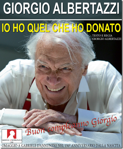 Grande festa alla Versiliana per i 90 anni di Giorgio Albertazzi: “Mi sento tutto, fuorché vecchio”