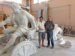 La fontana di Apollo di Versailles al Laboratorio Cervietti di Pietrasanta