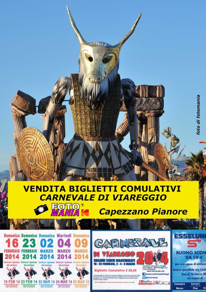 Anche a Capezzano si possono acquistare i biglietti cumulativi per il Carnevale di Viareggio