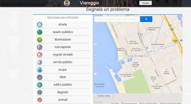 A Viareggio arriva “Comuni-Chiamo”, l&#8217;app per segnalare i disservizi al Comune in tempo reale