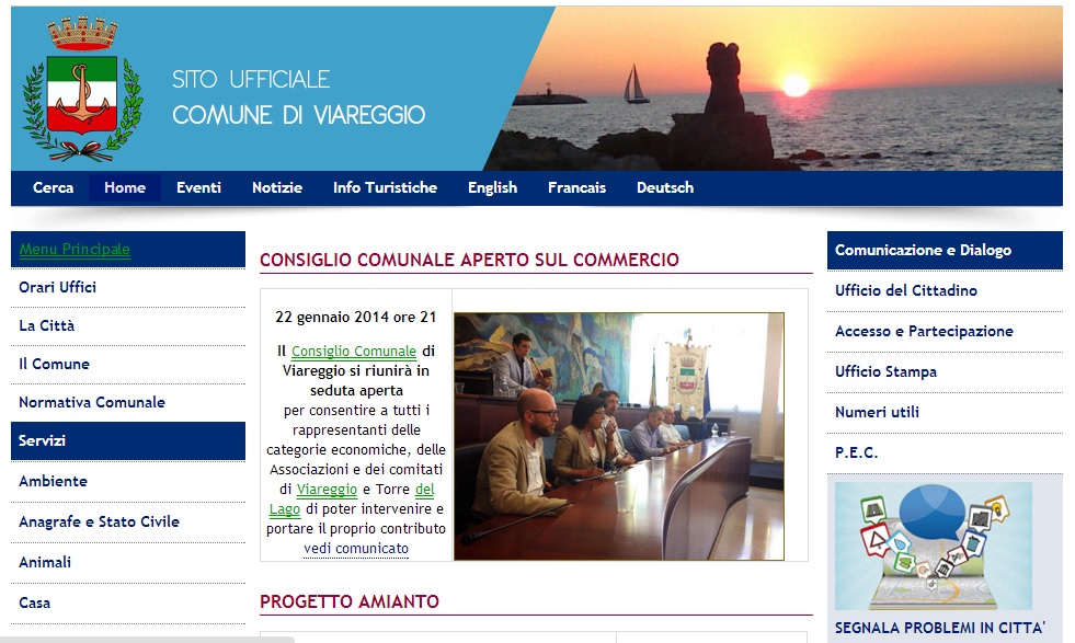 “La replica del sindaco a Santini mai pubblicata sulla homepage del sito web del Comune”