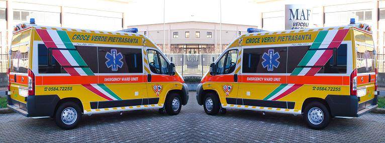 Battesimo per due nuove autoambulanze della Croce Verde di Pietrasanta