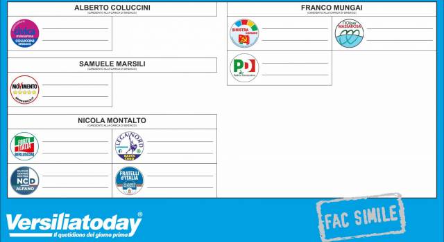 Coluccini, Marsili, Montalto, Mungai: ecco l&#8217;ordine sulla scheda elettorale di Massarosa