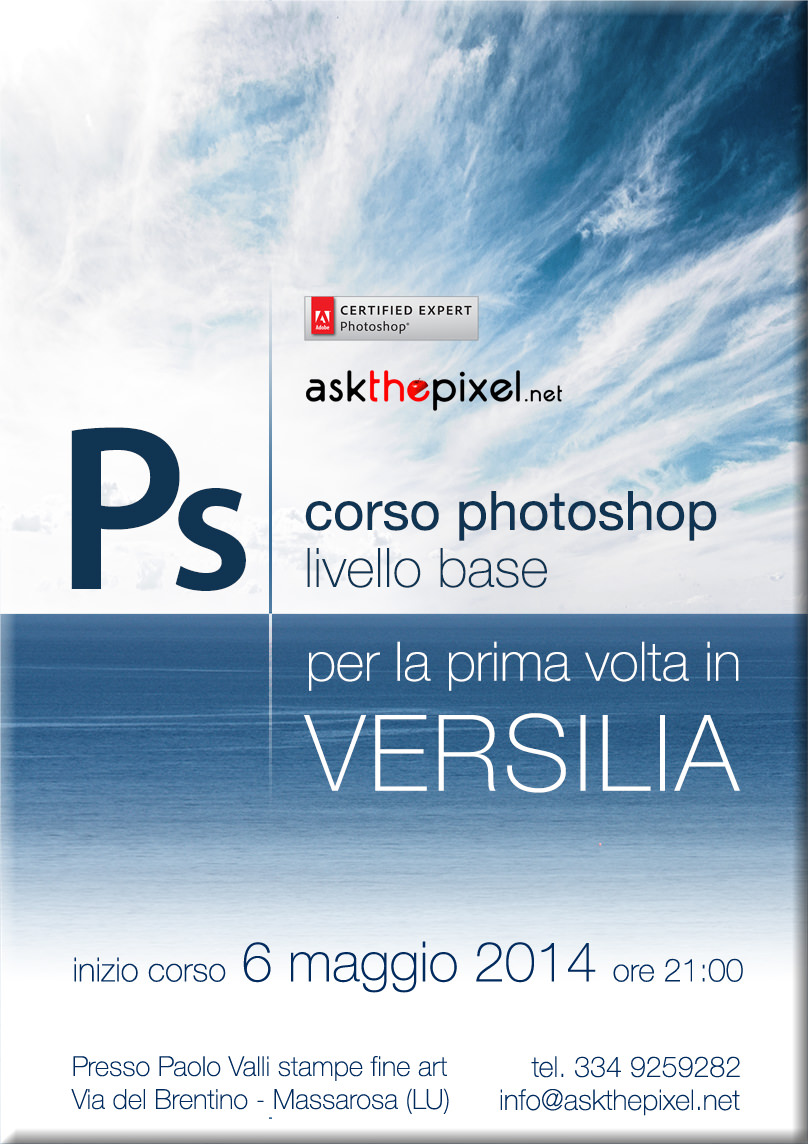 Corso di base di Photoshop a Massarosa