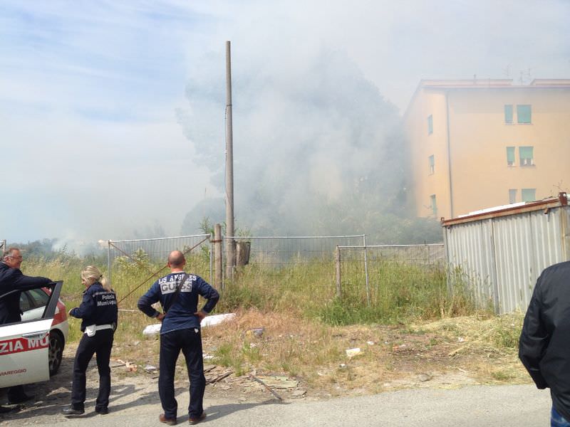 Incendio al quartiere Bonifica al Varignano