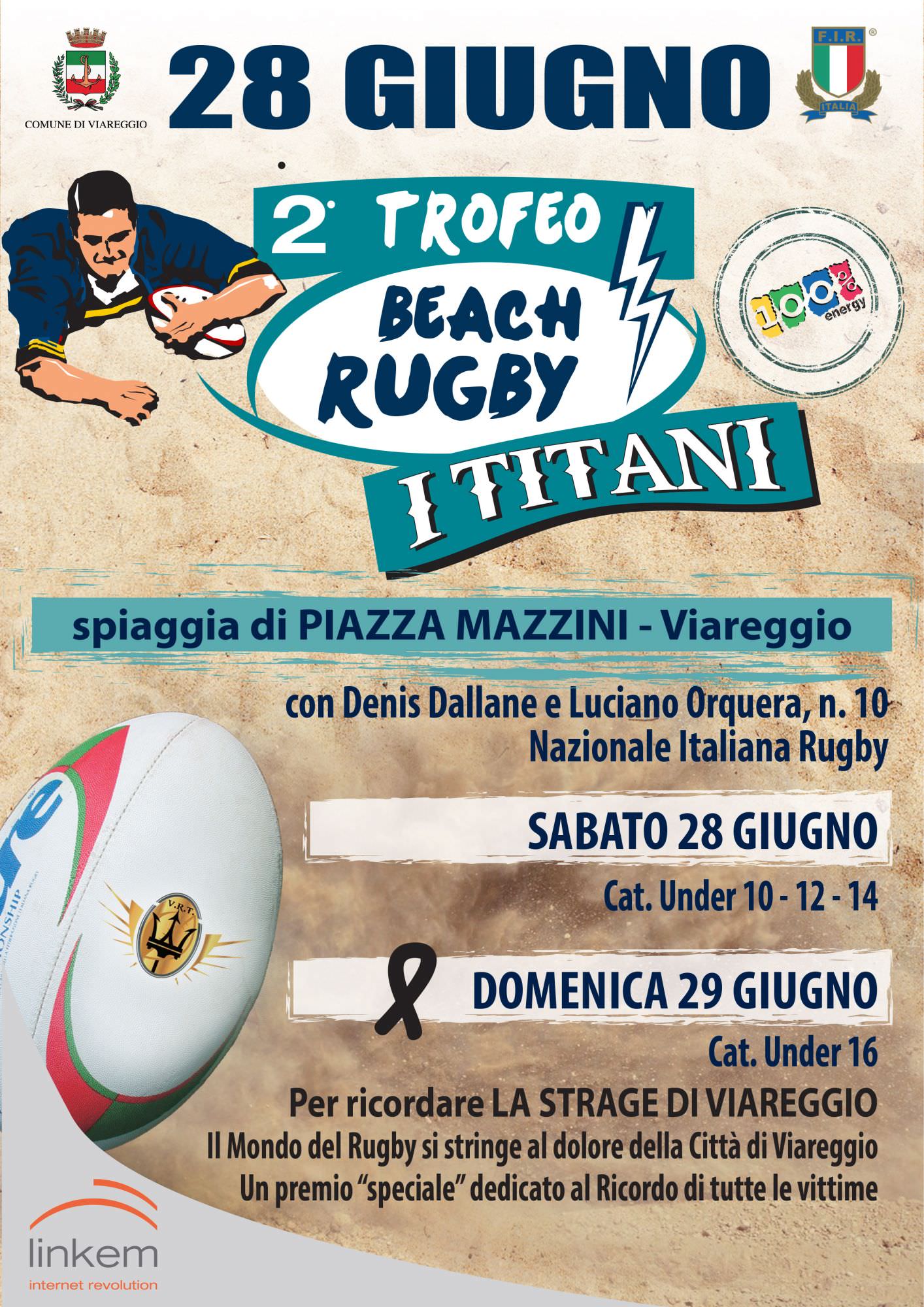 Beach Rugby coi Titani in ricordo della strage