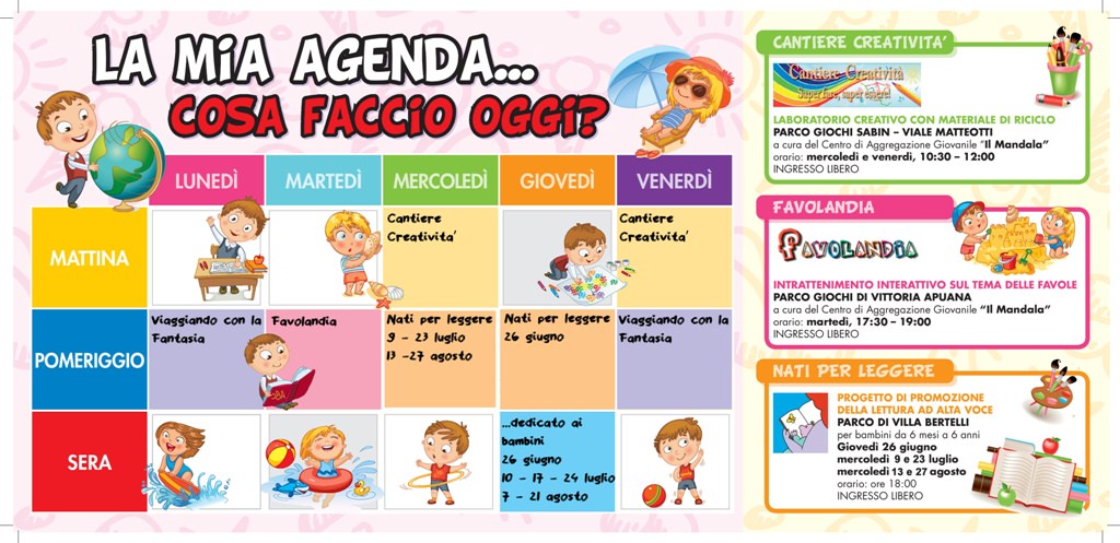 Tutti gli appuntamenti dell’estate nell’Agenda dei Bambini