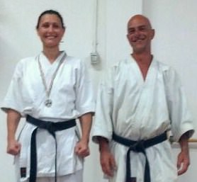 Sessatakuma sul podio con Sara Arrighini agli Assoluti di karate