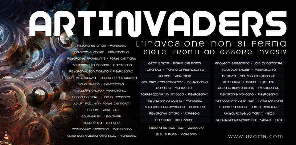 Art-Invaders, la mostra di Uz che abbraccia la Versilia. E non solo