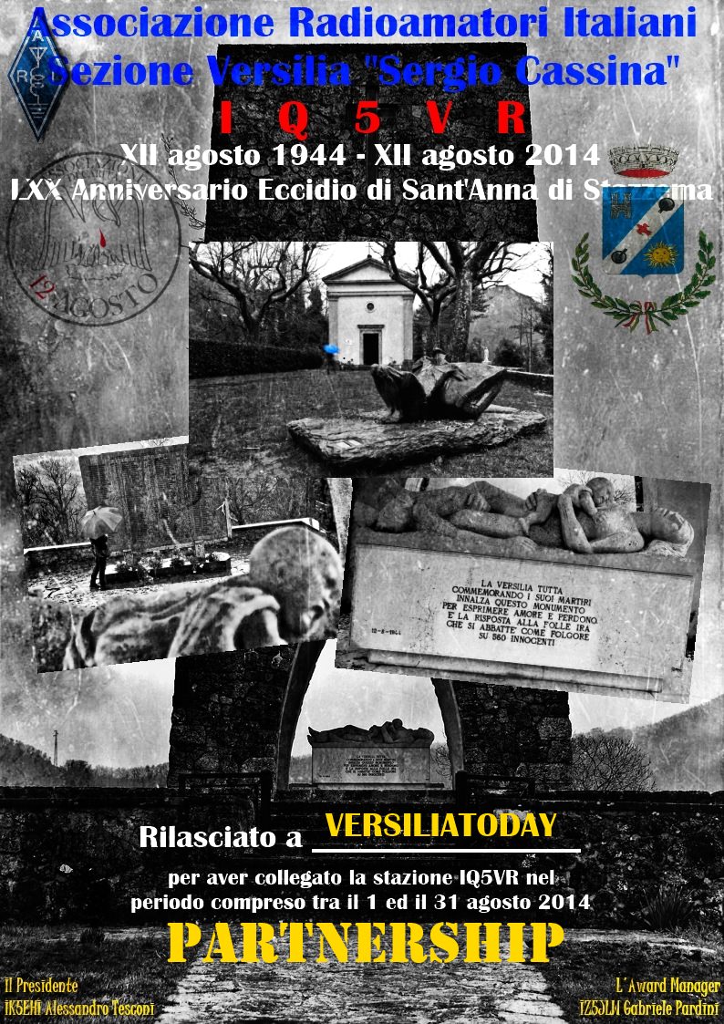 Il ricordo dell’eccidio di Sant’Anna dell’Associazione Radioamatori Italiani Versilia
