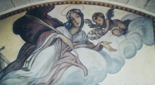 Concluso il restauro dell’affresco della ‘Santa Dorotea’ di Federico Sartori