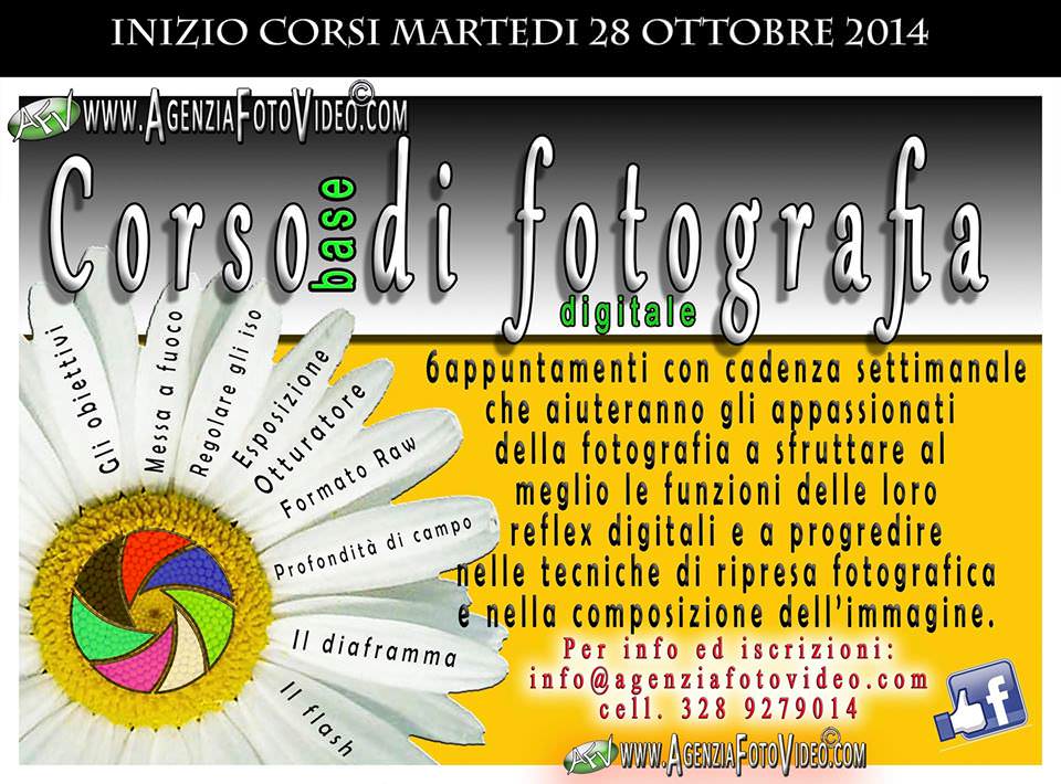 Corso di fotografia digitale con Agenzia Foto Video