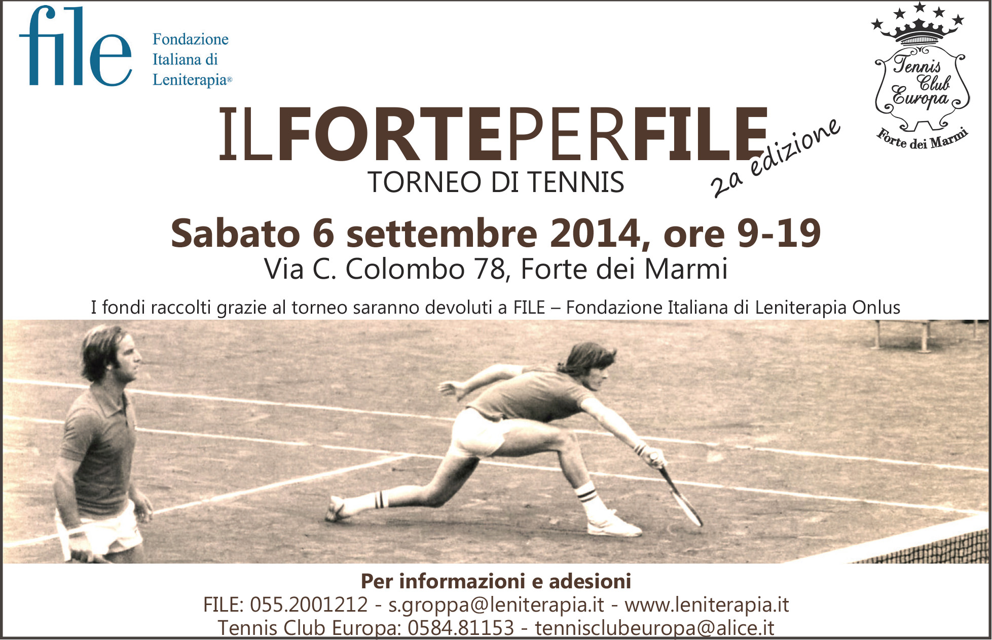 Tennis per beneficenza a Forte dei Marmi