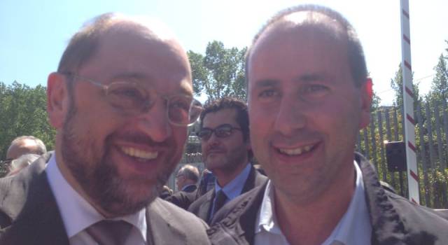 Il sindaco di Stazzema ricevuto dal presidente del Parlamento Europeo Martin Schulz
