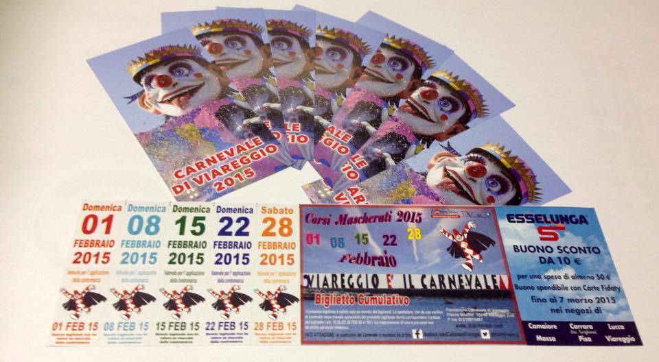 Carnevale di Viareggio 2015, prorogata all’8 febbraio la vendita dei biglietti cumulativi