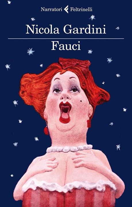 Una maschera isolata di Luciano Tomei sulla copertina di un romanzo