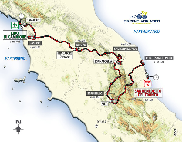 Nibali e Contador al via della Tirreno-Adriatico. La corsa “dei due mari” parte da Camaiore