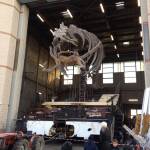 "Non ci fossilizziamo". Il grande T-rex di Carlo Lombardi al Carnevale di Viareggio 2015 1 (Foto: Vt)