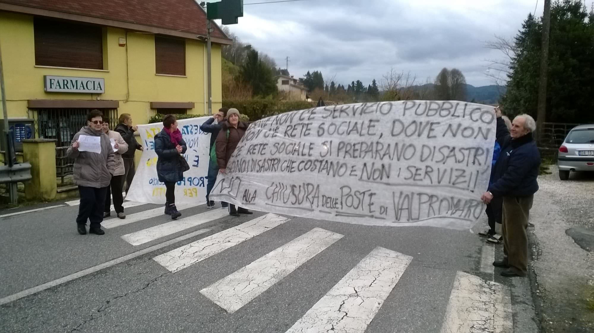 “Via i risparmi dalle poste se chiude l’ufficio di Valpromaro”