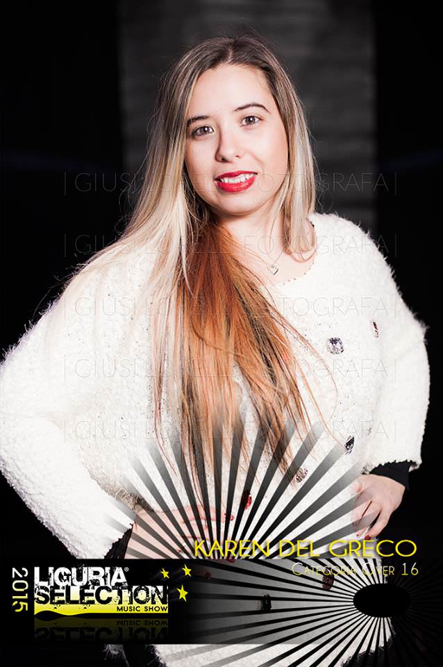 La cantante Karen Del Greco in finale al Liguria Selection 2015. E dop