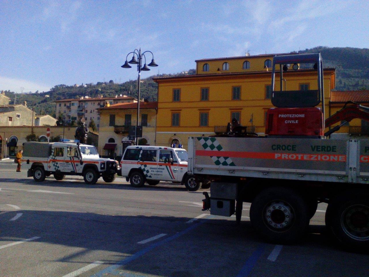 Arrivata a Pietrasanta la colonna mobile della Protezione Civile nazionale
