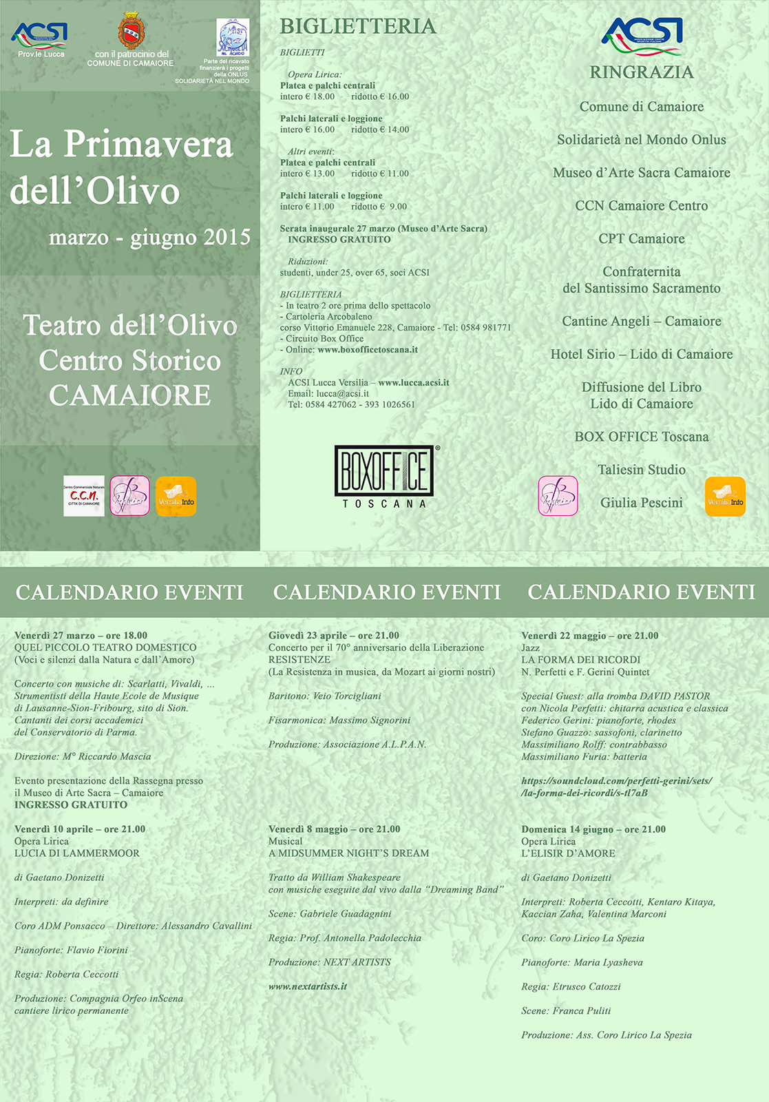 La Primavera dell’Olivo. Al via la rassegna di teatro musicale indipendente