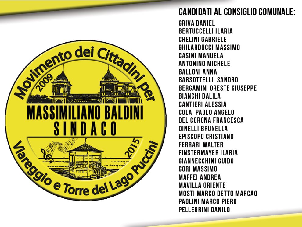 Elezioni amministrative 2015 a Viareggio, i candidati del Movimento dei Cittadini