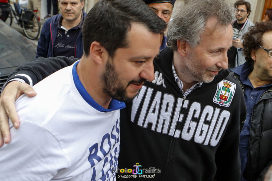 Salvini e Borghi a Viareggio. “No ai brogli. Basta con le porcate di nascosto”