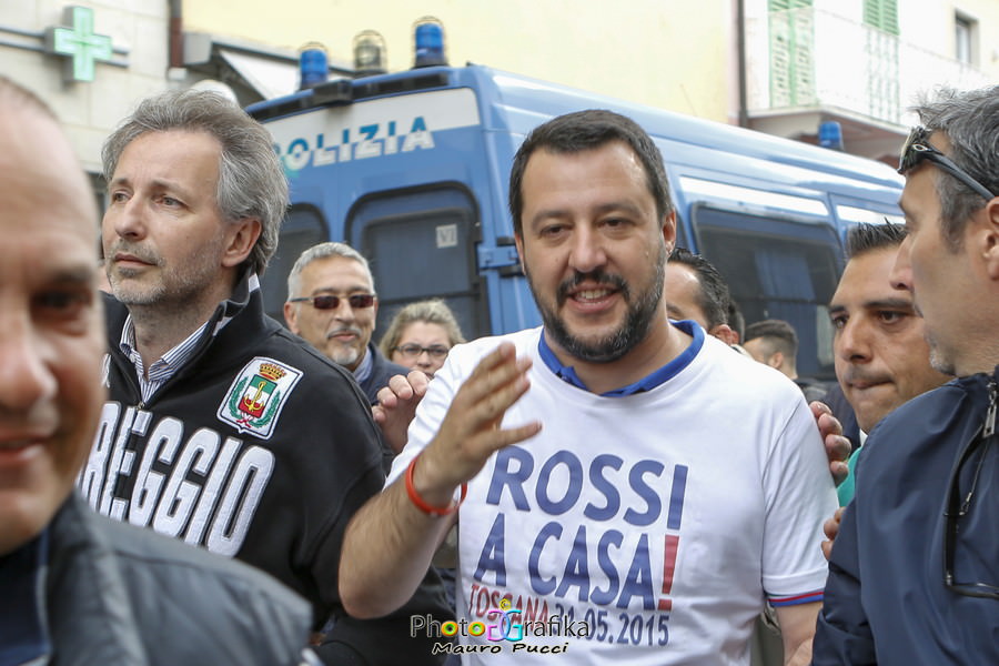 Matteo Salvini a Viareggio, la fotogallery di Mauro Pucci