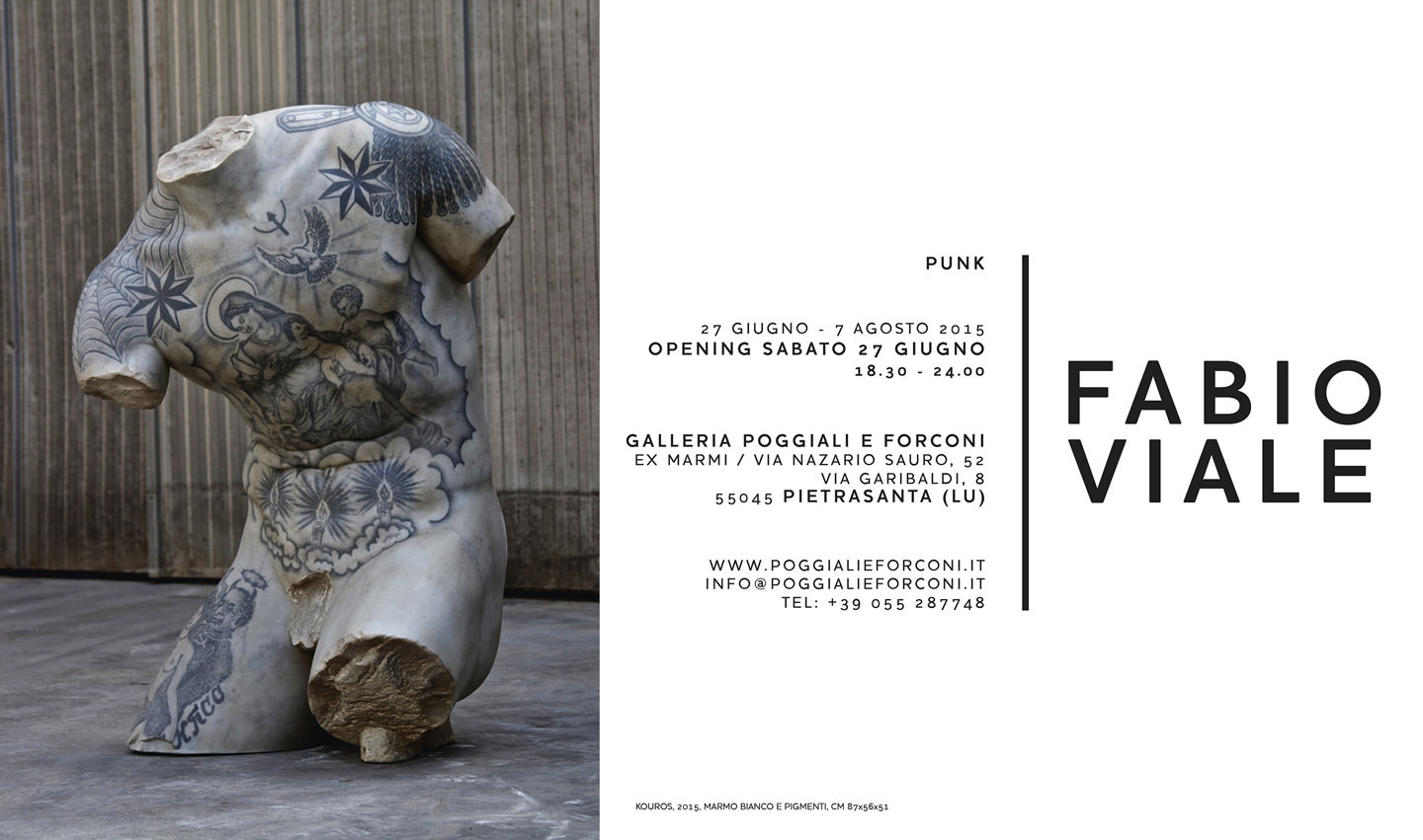 A Pietrasanta la nuova mostra di Fabio Viale