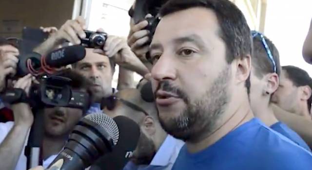 Matteo Salvini a Pietrasanta per sostenere Mallegni