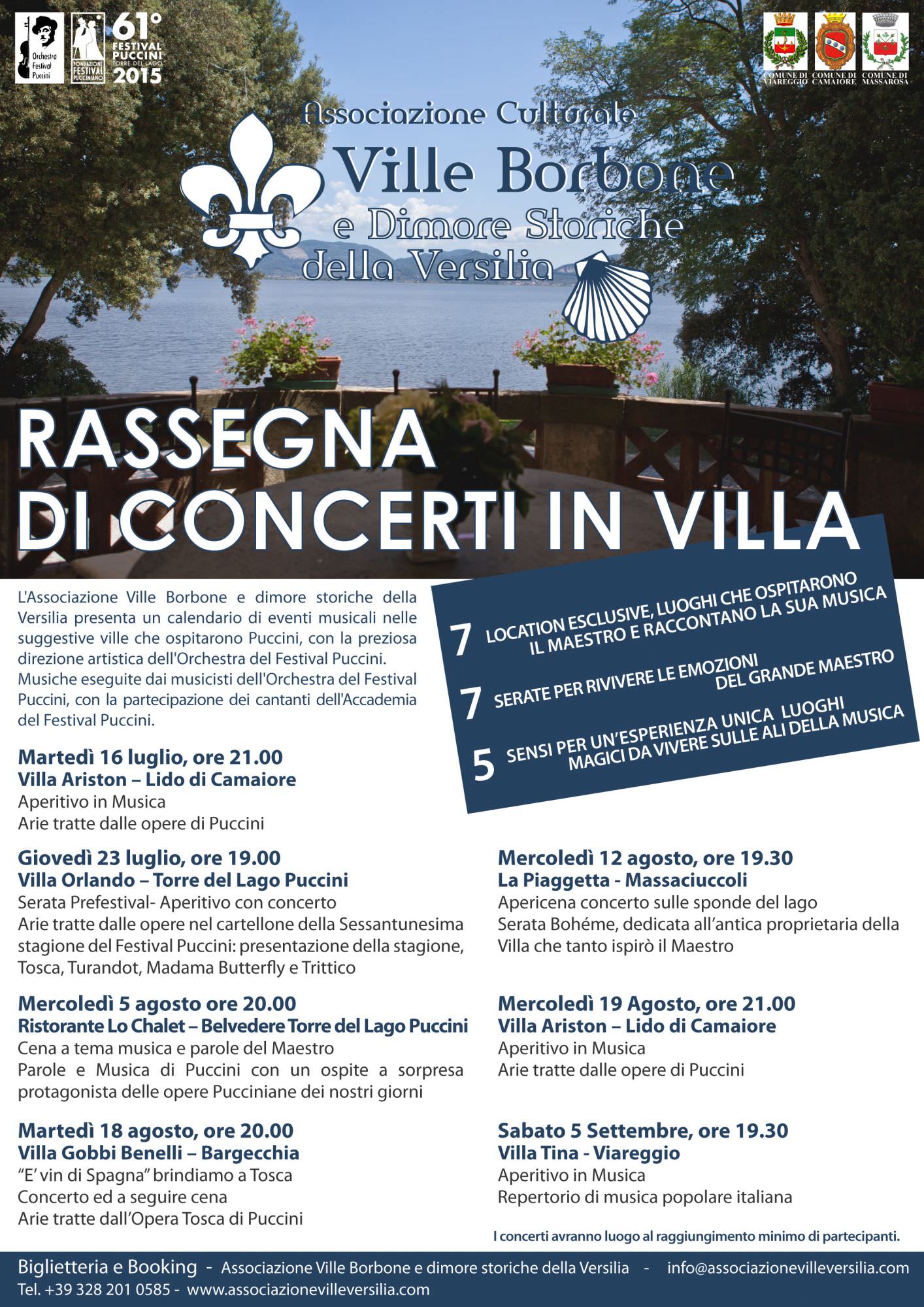 Concerti nelle splendide ville Borbone della Versilia