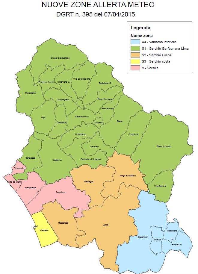 Protezione Civile: la Provincia di Lucca si adegua al nuovo sistema  di allertamento regionale