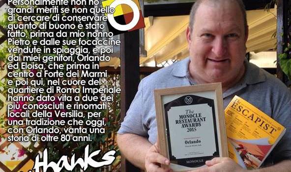 La pizzeria Orlando di Forte tra le migliori 50 del mondo secondo Monocle